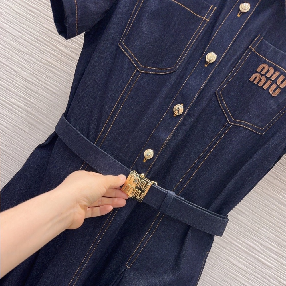 Miu Miu dark blue denim dress - Picture 4 of 7